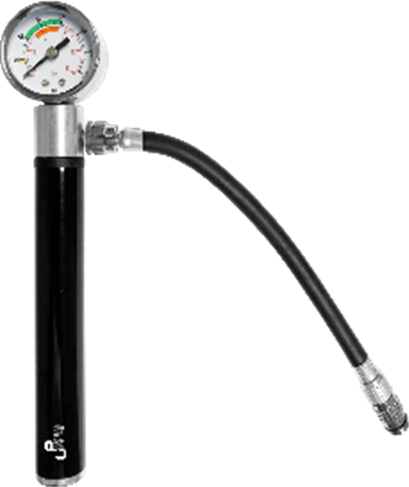U.P. PORTABLE MANUAL AIR PUMP WITH GAUGE