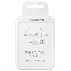 Samsung datacable micro USB & USB-C - white