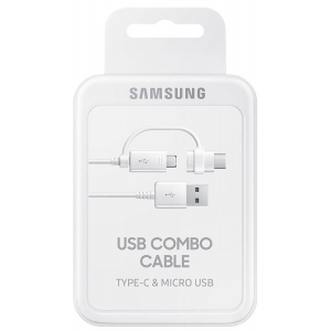 Samsung datacable micro USB & USB-C - white