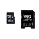 Azuri 64GB micro SDHC card class 10 - Up to 90MB/s with SD-adapter