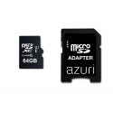 Azuri 64GB micro SDHC card class 10 - Up to 90MB/s with SD-adapter
