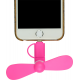 Funtastix Phone Mini Fan with lightning and microusb plug - pink