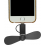 Funtastix Phone Mini Fan with lightning and microusb plug - zwart