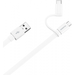 Huawei data cable micro USB & USB-C - white