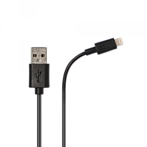 Azuri USB datakabel met Apple lightning connector - zwart