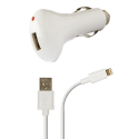 Azuri carcharger with Apple lightning connector - white