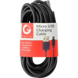 Grab 'n Go (bulk) datacable micro USB (2m) - blanc