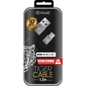 Muvit Tiger Ultra Resistant Cable Micro USB - gray - 2.4 Amp - 1,2 m