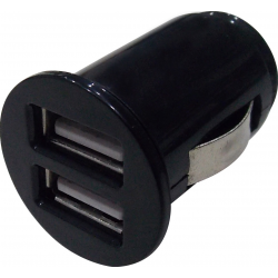 Grab 'n Go 12V USB head (excl USB cable) met 2 USB poorten - 2,1 Amp - zwart