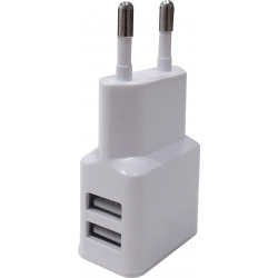 Grab 'n Go 220V USB head (excl USB cable) met 2 USB poorten- 2,4 Amp - wit