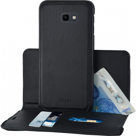 Azuri Wallet Case With Removable Magnetic Cover Black Samsung J4