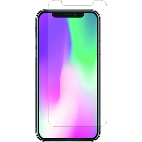 Muvit Tempered Glass Flat - Case Friendly - for Apple iPhone X SE