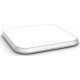 ZENS alu single QI wireless charger 10W Apple & Samsung fastcharge - white