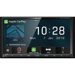 Kenwood DNX7190DSE3 navigator 17.6 cm (6.95") Touchscreen TFT Fixed Black 2.5 kg