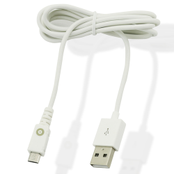 Muvit USB cable data avec Micro-USB connexion - blanc - 1 Amp - 1.2 m