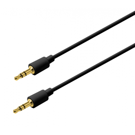 Muvit music cable 3,5 mm to 3,5 mm - black - 1.5m