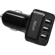 Azuri 12-24V car charger - 3 USB ports - 6Amp - black