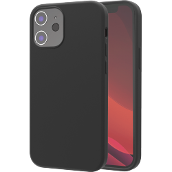 Azuri liquid silicon cover - black - for iPhone 12