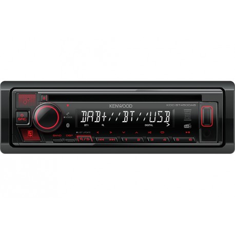 Kenwood KDC-BT450DAB récepteur multimédia de voiture Noir 50 W Bluetooth