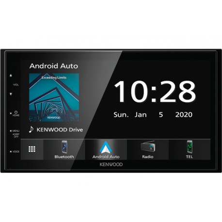 Kenwood 6.8" Mechless Digital Media AV Receiver with Enhanced Wired Smartphone Connections & Bluetooth Connectivity