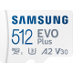 Samsung Evo plus 512 GB micro SD class 10 - read up to 130MB/s - avec adapter