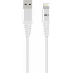 XQISIT Extra Strong Braided Lightning to USB A 200cm - Wit