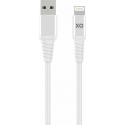 XQISIT Extra Strong Braided Lightning to USB A 200cm - White