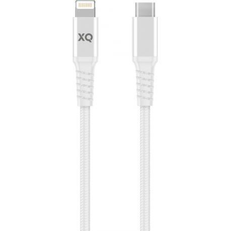 XQISIT Extra Strong Braided Lightning to USB C 3.0 200cm - Blanc