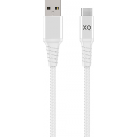 XQISIT Extra Strong Braided USB C 3.0 to USB A 200cm - Blanc