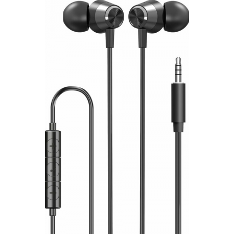 XQISIT In ear wired headset Jack 3.5mm - Zwart 