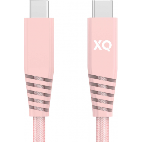 XQISIT Cotton braided USB-C to USB-C 3.1 200cm - Pink
