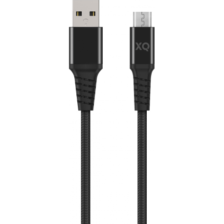 XQISIT Charge & Sync microUSB to USB A 200cm - Black