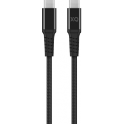 XQISIT Extra Strong Braided USB C 3.1 to USB C 3.1 200cm - Zwart