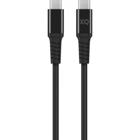 XQISIT Extra Strong Braided USB C 3.1 to USB C 3.1 200cm - Zwart