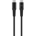 XQISIT Extra Strong Braided USB C 3.1 to USB C 3.1 200cm - Black