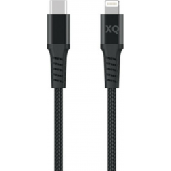 XQISIT Extra Strong Braided Lightning to USB C 3.0 200cm - Black