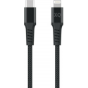 XQISIT Extra Strong Braided Lightning to USB C 3.0 200cm - Black