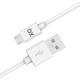 XQISIT Charge & Sync micro USB to USB-A 2.0 100cm - Wit