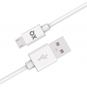 XQISIT Charge & Sync micro USB to USB-A 2.0 100cm - Wit