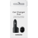 Samsung dual car charger + cable - USB A + USB C - fast charging 40W - black