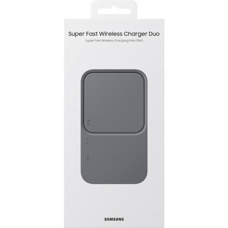 Samsung Wireless Charger Duo (met TA) - fast + watch charging (max 15W) - zwart