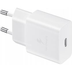 Samsung adaptateur USB-C + cable data C to C - blanc - chargement rapide (15W)