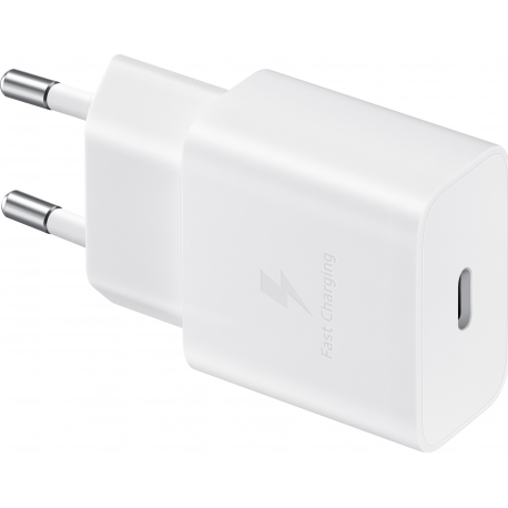 Samsung USB-C Power adapter + data cable C to C - white - fast charging (15W)