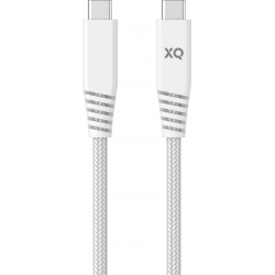 XQISIT Extra Strong Braided USB C 3.1 to USB C 3.1 200cm - Blanc