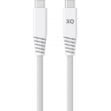XQISIT Extra Strong Braided USB C 3.1 to USB C 3.1 200cm - White