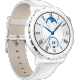 Huawei Watch GT 3 Pro - Silver Bezel + White Ceramic Case + White Leather Strap