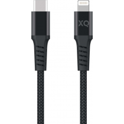 XQISIT Extra Strong Braided Lightning to USB C 3.0 200cm - Black