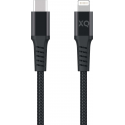 XQISIT Extra Strong Braided Lightning to USB C 3.0 200cm - Noir