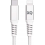 XQISIT Extra Strong Braided Lightning to USB C 3.0 200cm - White
