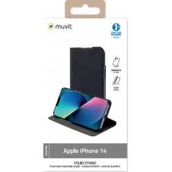 Muvit Recycletek Folio Stand - black - for iPhone 14